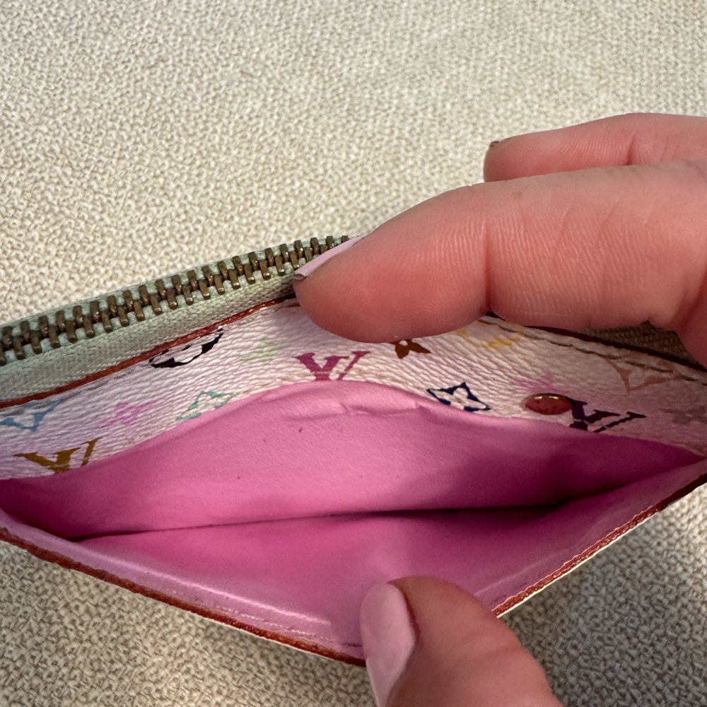 Louis Vuitton Multicolor Key Pouch Monogram Clés Coin Card Holder Murakami 🌈 - Picture 8 of 13